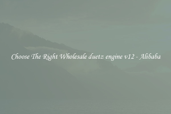 Choose The Right Wholesale duetz engine v12 - Alibaba
