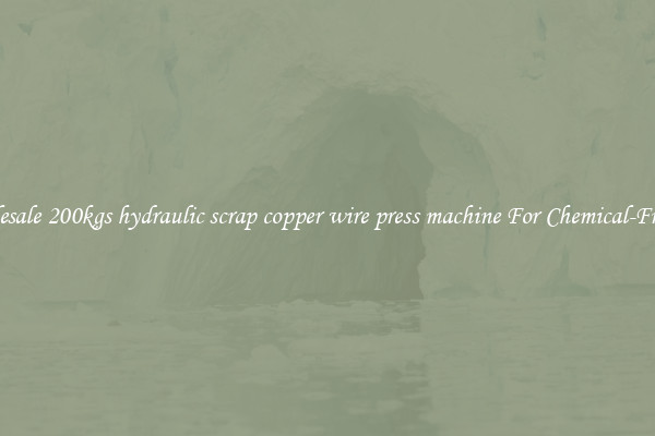 Wholesale 200kgs hydraulic scrap copper wire press machine For Chemical-Free Oil