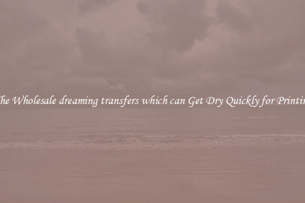 The Wholesale dreaming transfers which can Get Dry Quickly for Printing