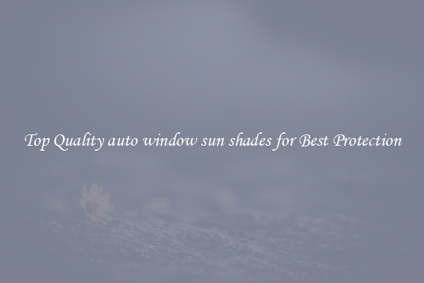 Top Quality auto window sun shades for Best Protection
