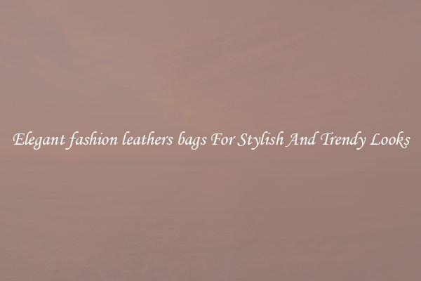Elegant fashion leathers bags For Stylish And Trendy Looks
