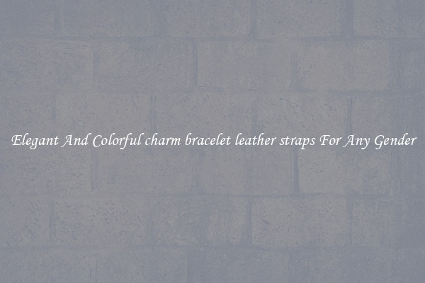 Elegant And Colorful charm bracelet leather straps For Any Gender