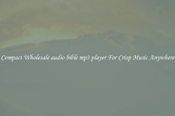 Compact Wholesale audio bible mp3 player For Crisp Music Anywhere