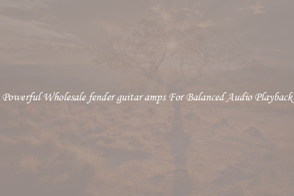 Powerful Wholesale fender guitar amps For Balanced Audio Playback