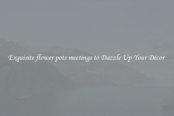 Exquisite flower pots meetings to Dazzle Up Your Décor 