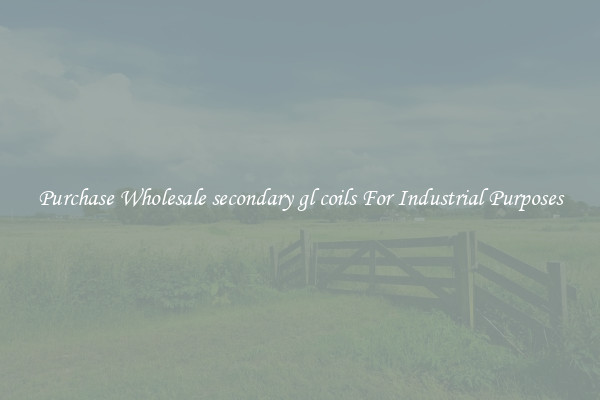 Purchase Wholesale secondary gl coils For Industrial Purposes