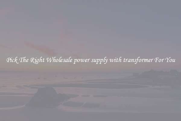 Pick The Right Wholesale power supply with transformer For You