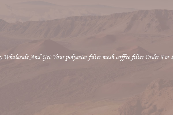 Buy Wholesale And Get Your polyester filter mesh coffee filter Order For Less