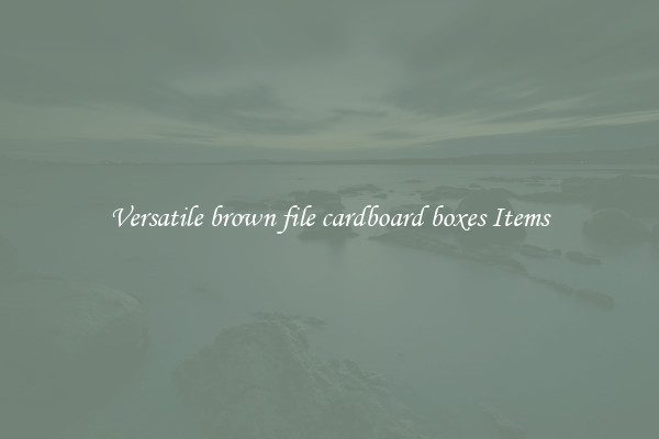 Versatile brown file cardboard boxes Items