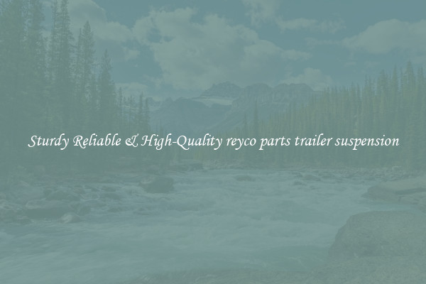 Sturdy Reliable & High-Quality reyco parts trailer suspension